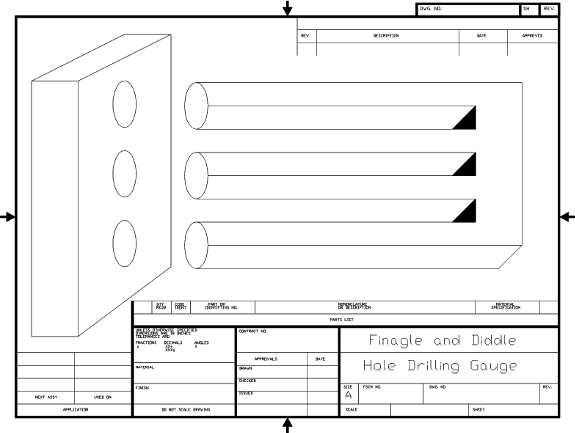 AutoCAD Blivet drawing