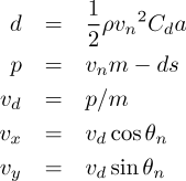 Calculation of air resistance