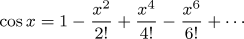 Series expansion for cosine