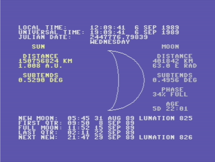 Rainy Day Moon: Sample Output