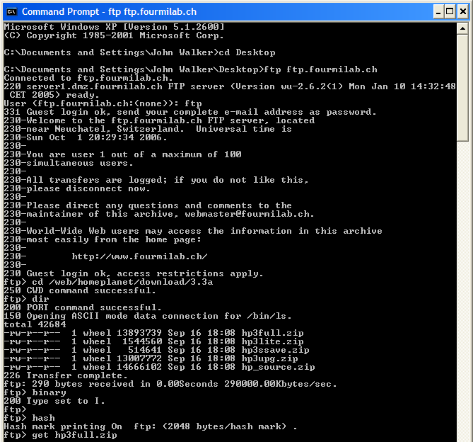 Set Binary, Hash Modes, and Get File