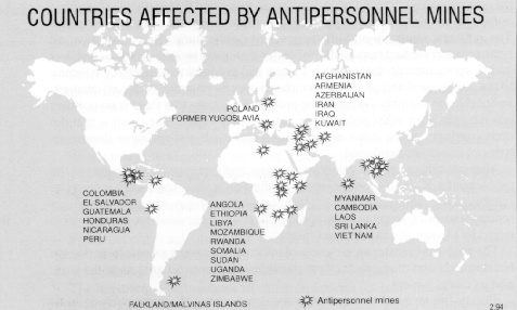 Countries with mines