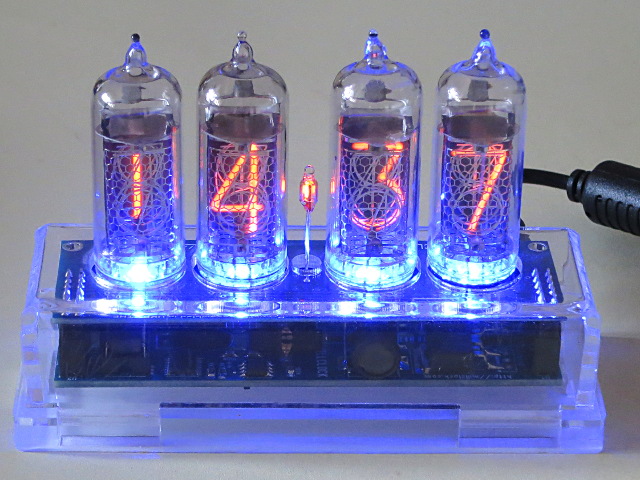 Nixie clock: backlight on