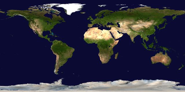 Land Surface, Shallow Water, and Shaded Topography