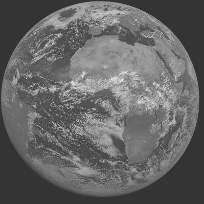 Meteosat-7 imagery for 2005-07-30 12:00 UTC Copyright  2005 EUMETSAT